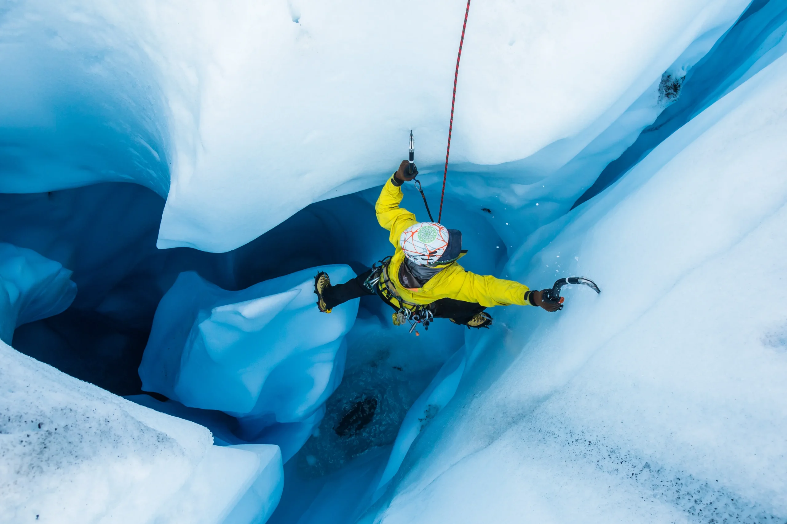 Escalando en hielo